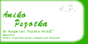 aniko pszotka business card
